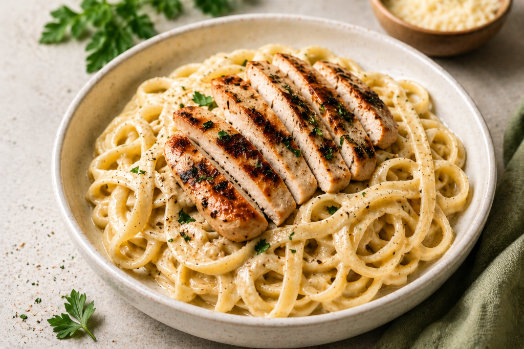 Creamy Garlic Parmesan Chicken Alfredo