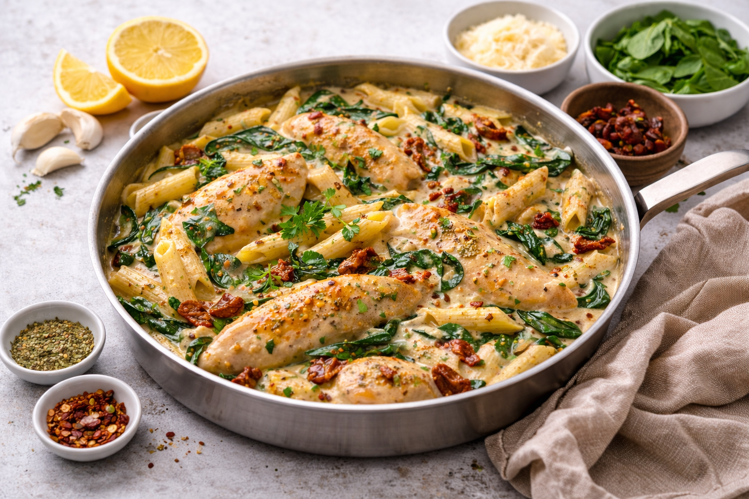 Creamy Tuscan Chicken Pasta