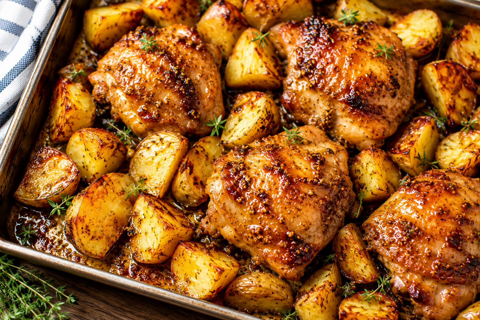 One Pan honey mustard chicken