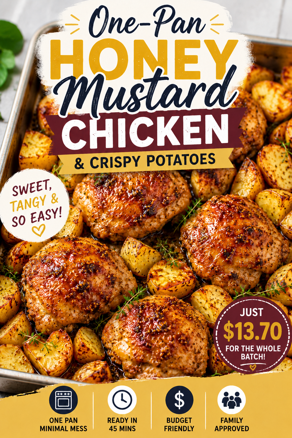 One Pan Honey Mustard Chicken