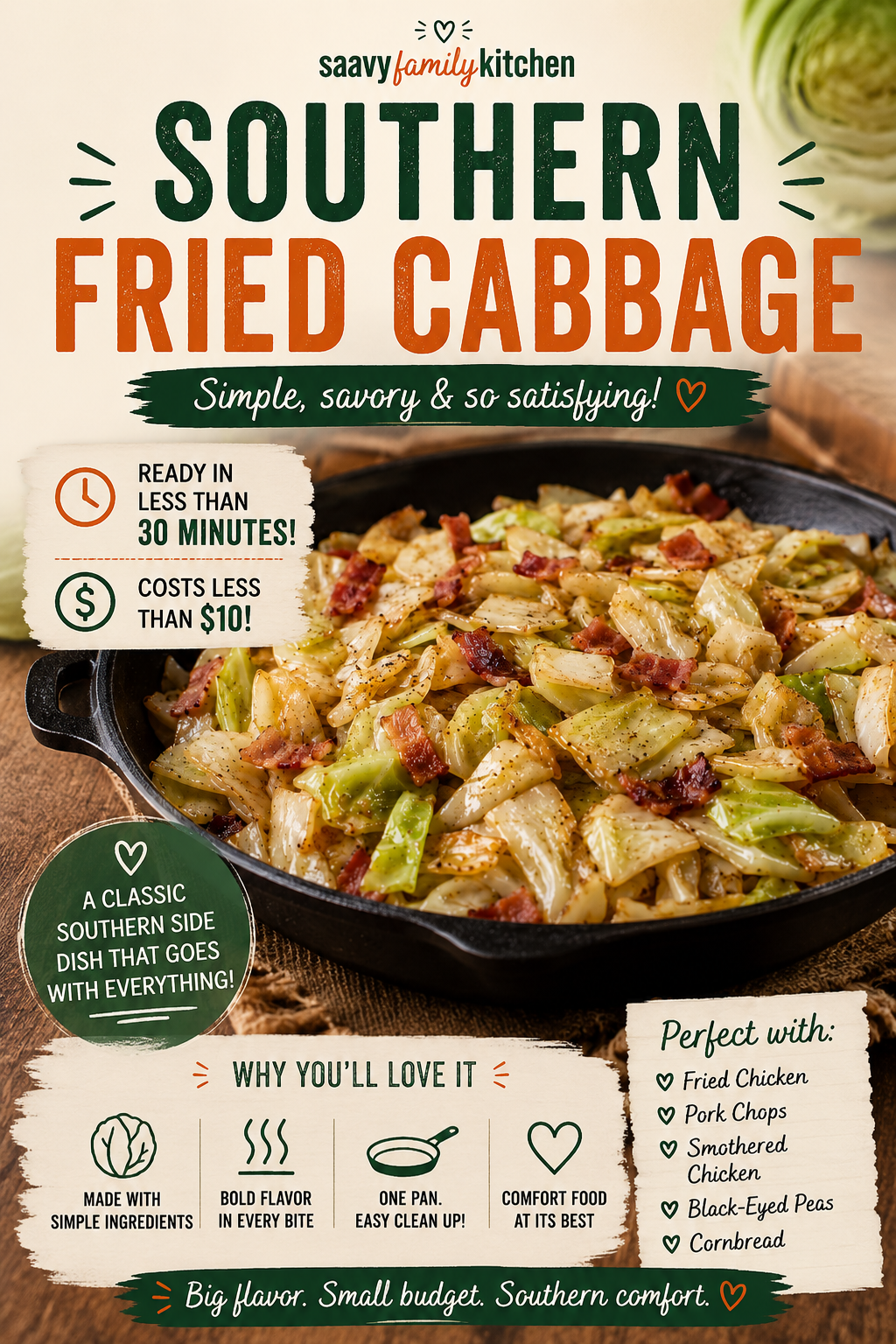 Southern Fried Cabbage