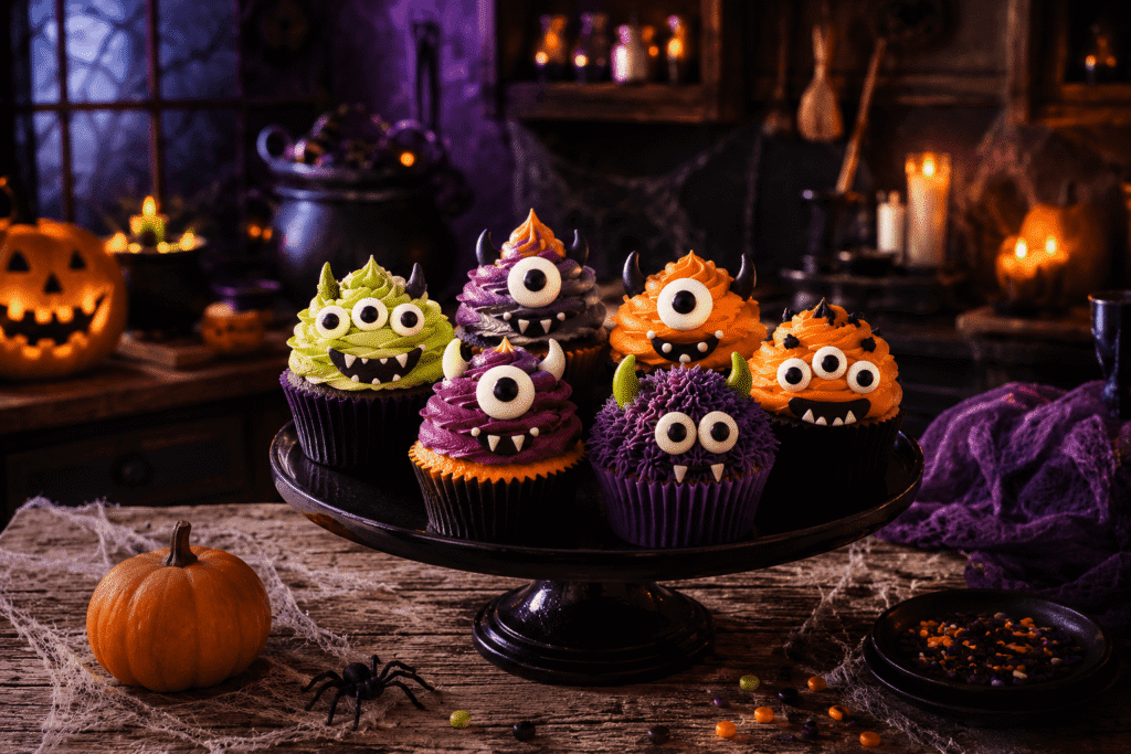 Halloween Monster Cupcakes