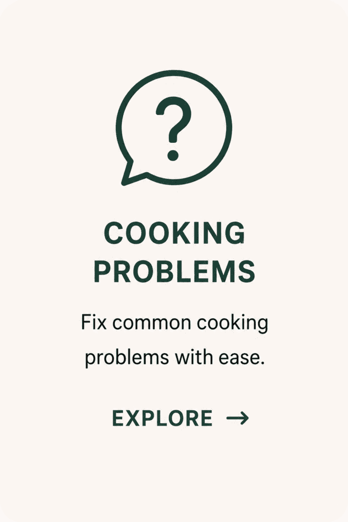 Cooking problems hub button