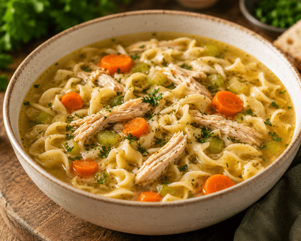Classic home made Cicken noodle soup