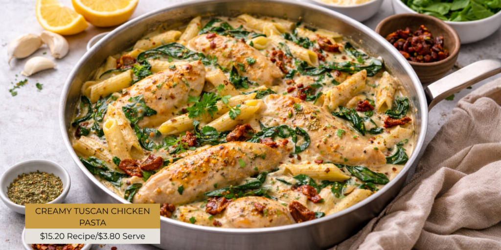 Tuscan chicken pasta