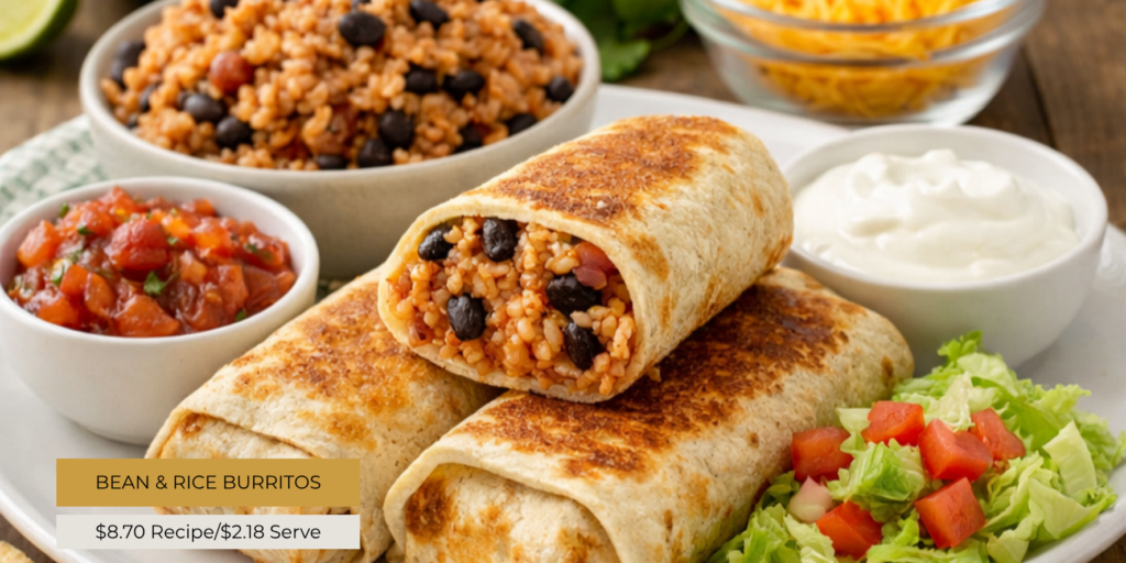 Bean and Rice Burritos