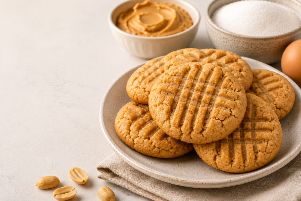 3 ingredient peanut butter cookies