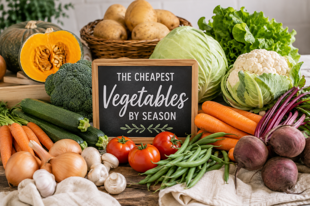 the cheapest vegetables by season