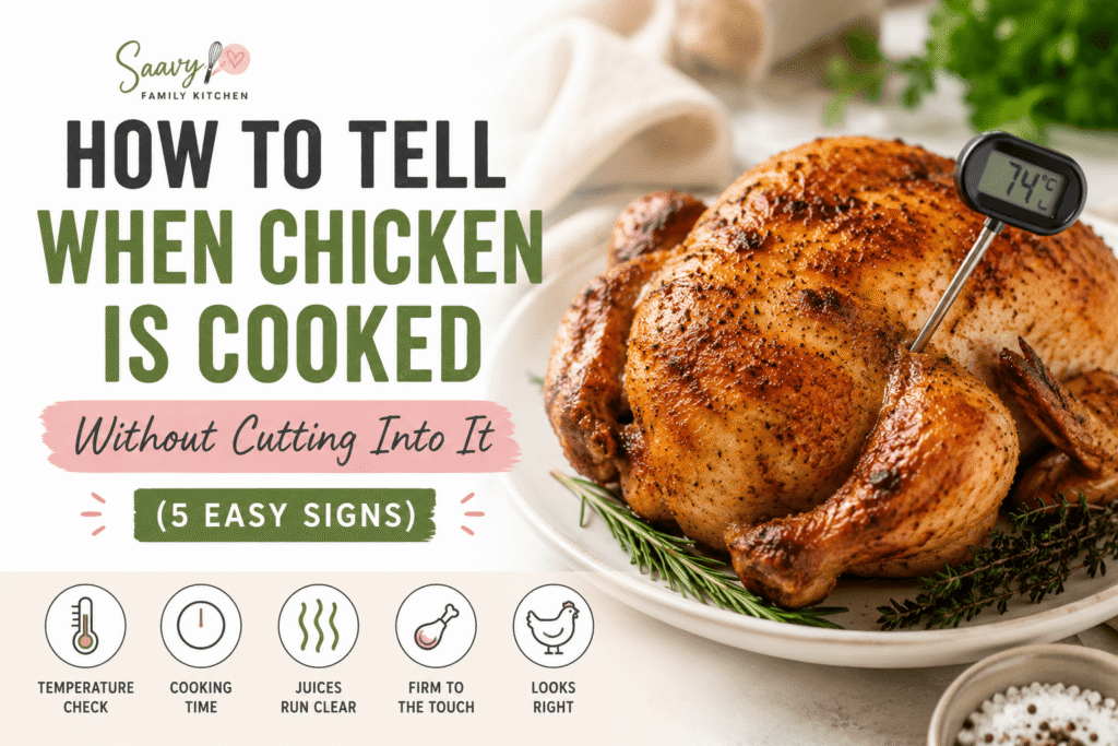 How to tell when chicken is cooked
