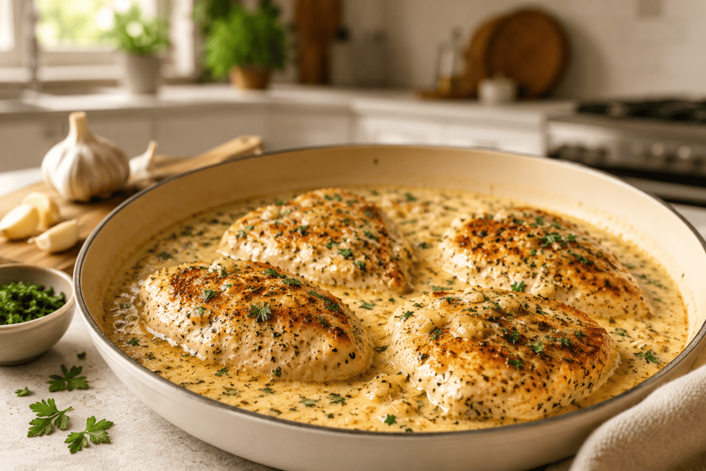 Easy Creamy Garlic Chicken