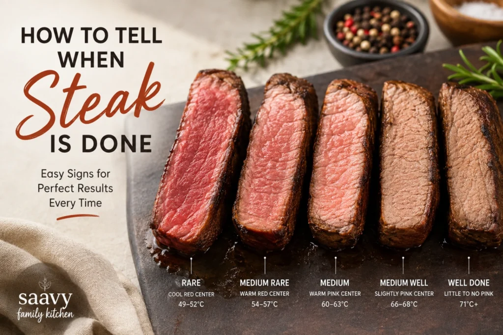 How to tell when a Steak is done
