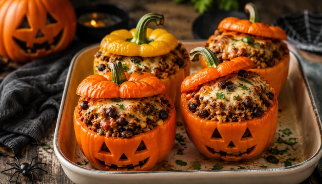 halloween stuffed capsicums
