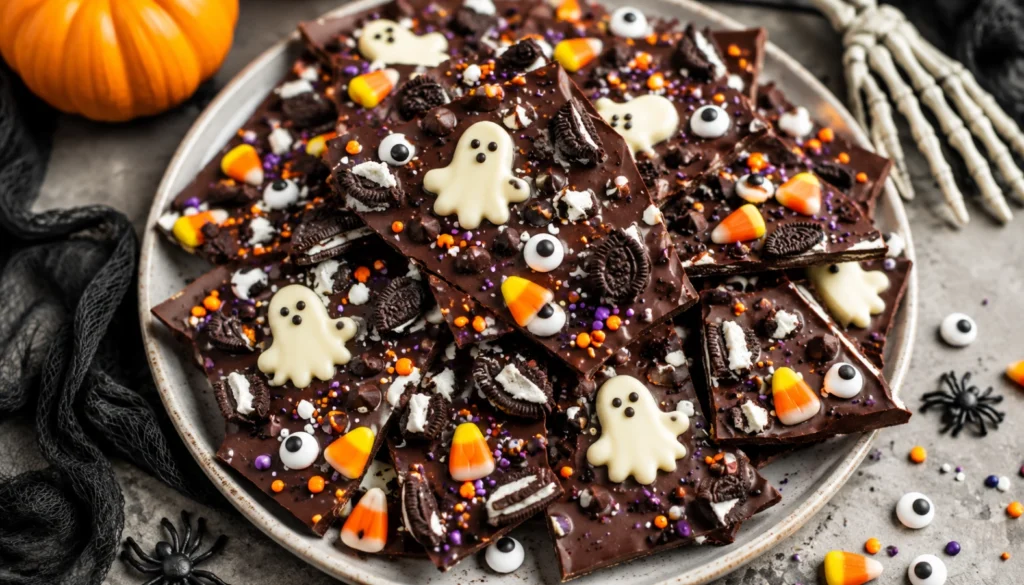 Halloween chocolate Bark